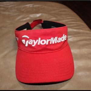 Taylor made red visor hat